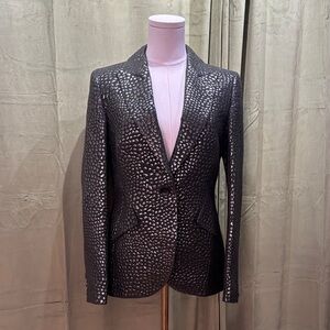 Escada Shimmering Black Textured Blazer